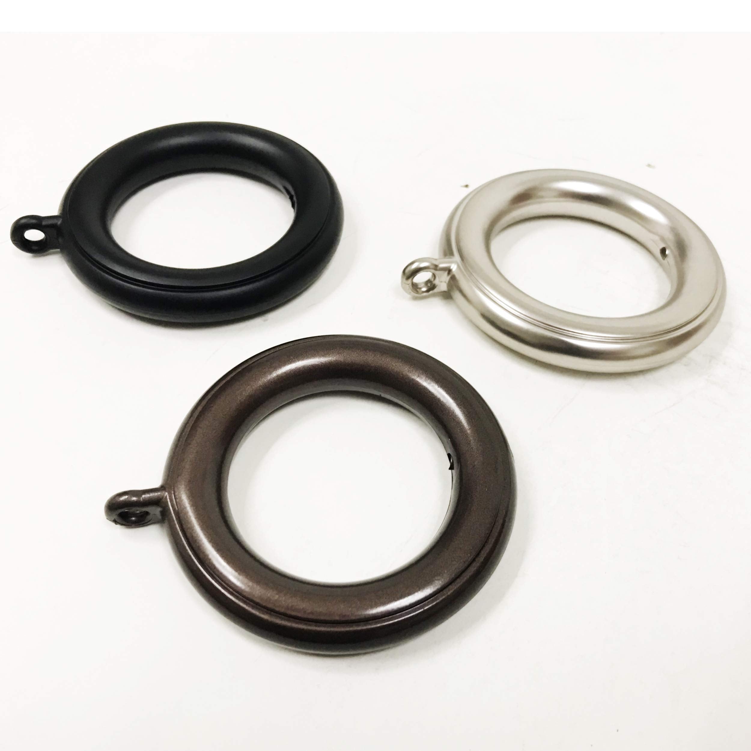 Rod Desyne Decorative 1.75 Inch Eyelet Rings, Satin Nickel