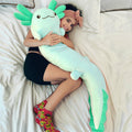 Tezituor Giant Axolotl Stuffed Animal 48 Inch Long Plush Pillow For Kids Body Pillow For Girls 6-12, Gifts For Axolotl Lovers, A