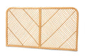 Baxton Studio Sakina Modern Bohemian Natural Brown Rattan Queen Size Wall-Mount Headboard