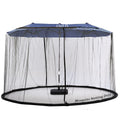 Tiimmgaal 15Ft Mosquito Netting For Patio Umbrella Double Sided Patio Umbrella Canopy Netting &10X10 Ft Gazebo (Black)(Does Not