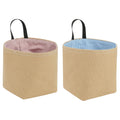 CM Mini Hanging Basket, Small Storage Bag Decor Bin for Wall & Door Storage, Foldable Basket Bin, 2 Pcs