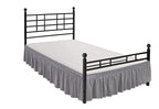 Biscaynebay Wrap Around Bed Skirts With Split Corners For King Beds 15 Inch Drop, Silver Grey Adjustable Elastic Dust Ruffles Ea