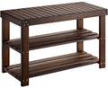 Pipishell Bamboo Shoe Rack Bench, 3 Tier Sturdy Shoe Bench, Storage Shoe Organizer, Holds up to 300lbs for Entryway Bedroom Livi