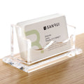 Yuxun Business Card Holder, Clear Acrylic Cards Display For Desk, Business Card Organizer For Women And Men, 1 Slot Cards Stand