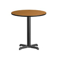 Flash Furniture 24'' Round Natural Laminate Table Top with 22'' x 22'' Table Height Base