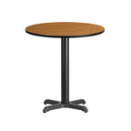 Flash Furniture 24'' Round Natural Laminate Table Top with 22'' x 22'' Table Height Base