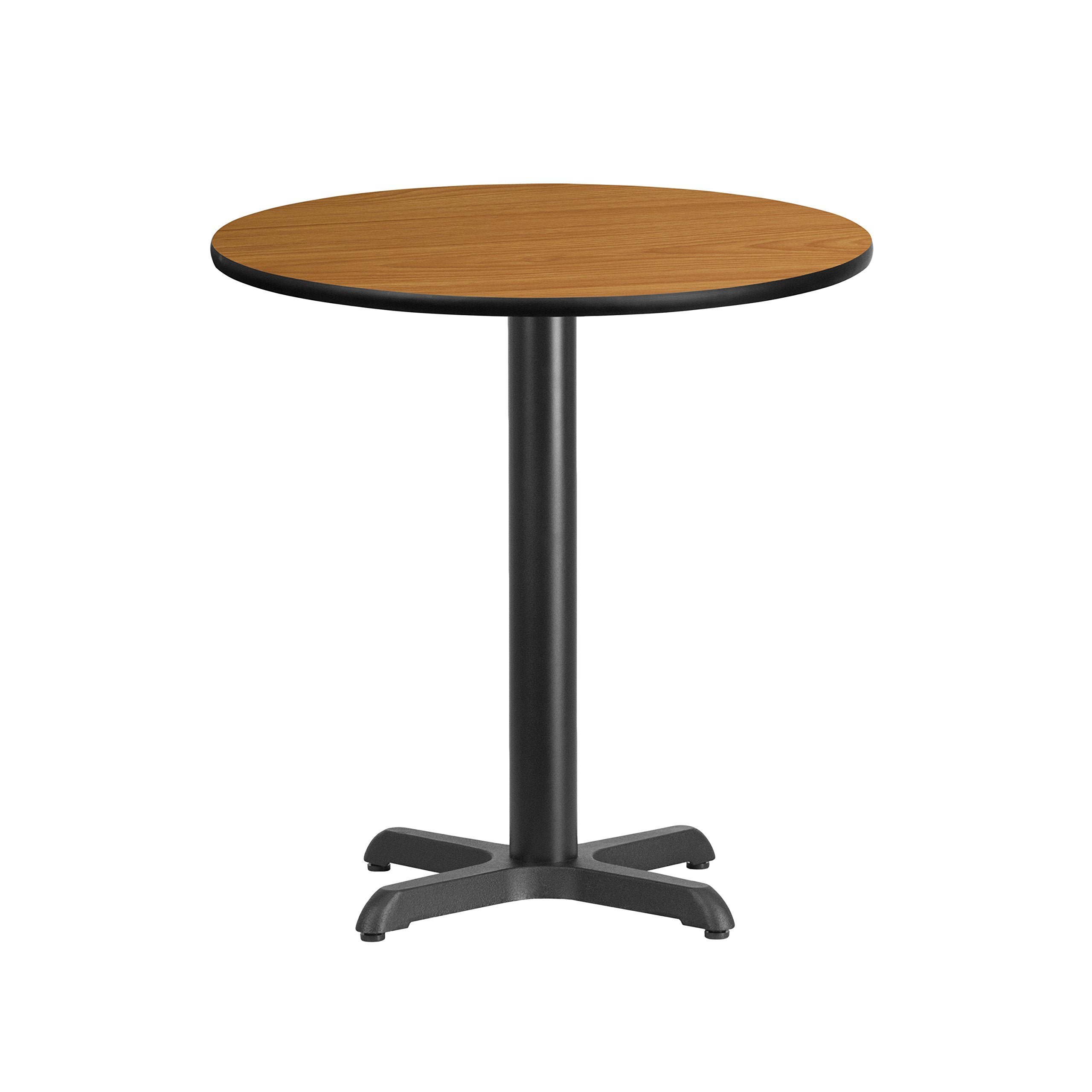 Flash Furniture 24'' Round Natural Laminate Table Top with 22'' x 22'' Table Height Base