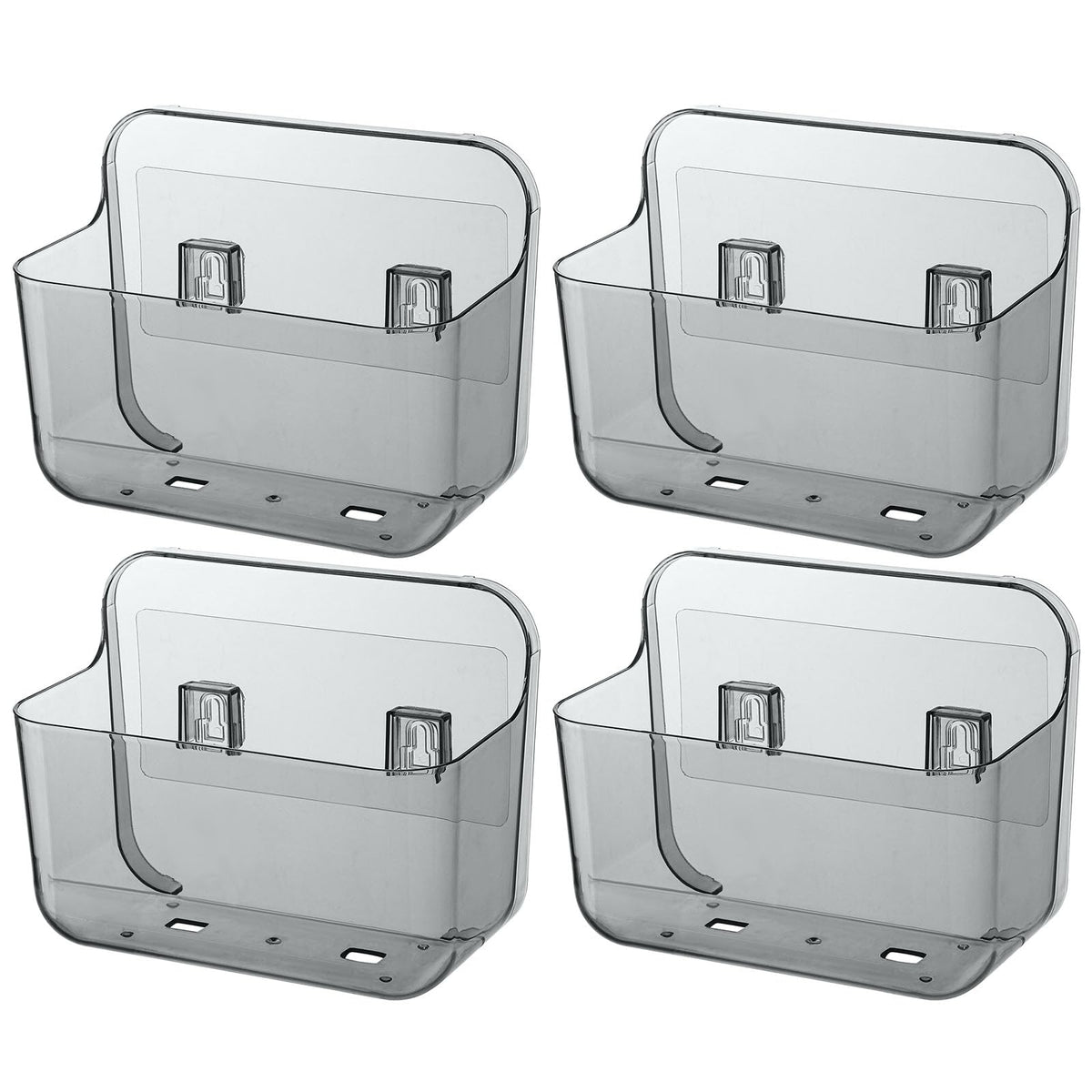 4 Pack Adhesive Kitchen Cabinet Door Organizer, Compact Pantry Organizers and Storage Box, Bathroom Storage Organizer Shelf for 