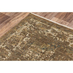 Intrepid 5' X 8' Distressed Classical Brown/Beige/Ivory/Green Hybrid Area Rug