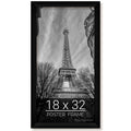 wallsthatspeak 18x32 Black Picture Frame for Puzzles Posters Photos or Artwork