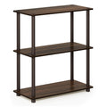 Furinno Turnntube 3Tier Compact Multipurpose Shelf Display Rack, Walnut/Brown