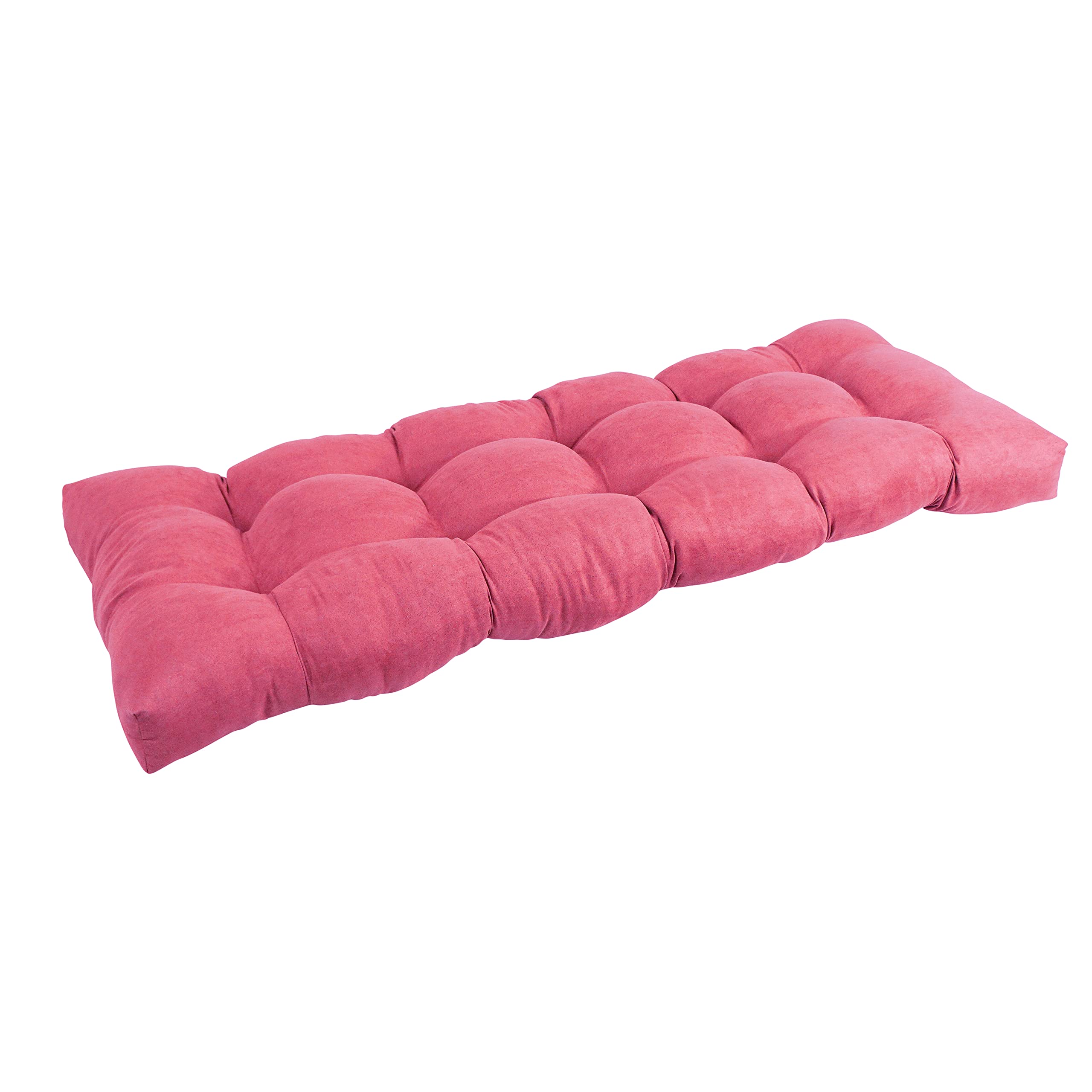 Blazing Needles Microsuede Tufted Bench Cushion, 46 x 19, Bery Berry 1 Count