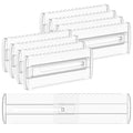 ROADNEX 8 Pack 4 High Drawer Dividers for Clothes, 10.216.5 Expandable