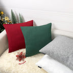 Booque Valley Throw Pillow Covers, Pack Of 2 Christmas Green Cushion Covers Super Soft Modern Holiday Decorative Pillow Cases Fo