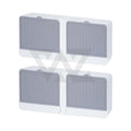 WZA Plastic [Pack of 2] New Creative Wall Mounted Soap Box with Lid Double Grids Soap Draining Rack Bathroom Soap Holder, Double
