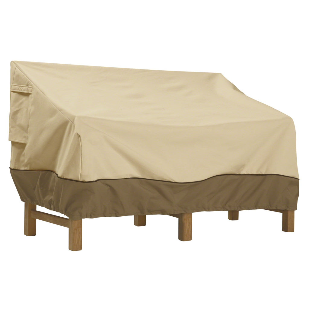 Classic Accessories Veranda Water-Resistant 104 Inch Patio Sofa/Loveseat Cover, Patio Furniture Covers, Pebble/Bark/Earth