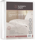 Superity Linen Duvet Cover Full Size - Soft, Breatheable, Comfortable, And Allergy Free - Protects Comforter Against Dust, Dirty