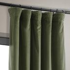 Hpd Half Price Drapes Signature Velvet Thermal Blackout Curtains For Living Room 84 Inch Long (1 Panel) Rod Pocket Insulated Blackout Curtains For Bedroom Window Curtains, 50W X 84L, Hunter Green