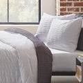City Scene Orleans Duvet Cover Set, Queen, White