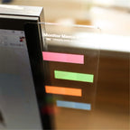 Minsa Fashion Multifunction Utility Acrylic Transparent Computer Monitors Side Panel/Memo Pads/Message Boards/Sticky Boards For