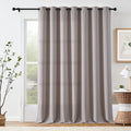 Jinchan Linen Textured 75% Blackout Curtain 96 Inch Length For Living Room Extra Wide For Room Divider Curtain Taupe Bedroom Curtain Thermal Insulated Grommet Top 1 Panel Window Curtain Drape