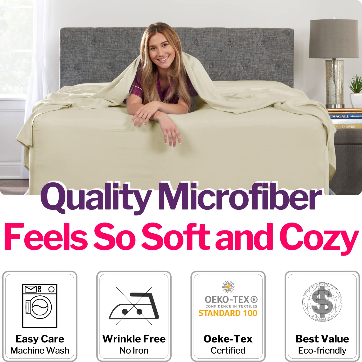 Extra Deep Pocket Twin Bed-Sheets - 3-Piece Includes: 18   -21    Inch Super Extra Deep Pocket Fitted Sheet - Oversize Flat Shee