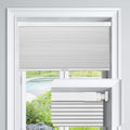 LazBlinds Cordless Cellular Shades, No Tools No Drill Blackout Honeycomb Shades Pleated Blinds for Windows, 23 W x 64 H, Silver 
