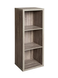 ClosetMaid 3 Cube Storage Shelf Organizer Bookshelf with Back Panel, Easy Assembly, Wood, Weathered Gray