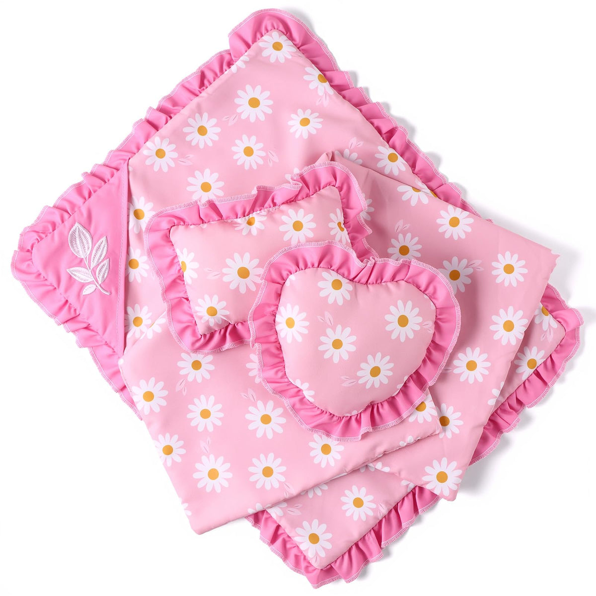 BABESIDE 4 Pcs Baby Doll Blankets Set for 1722 Inch Baby Dolls