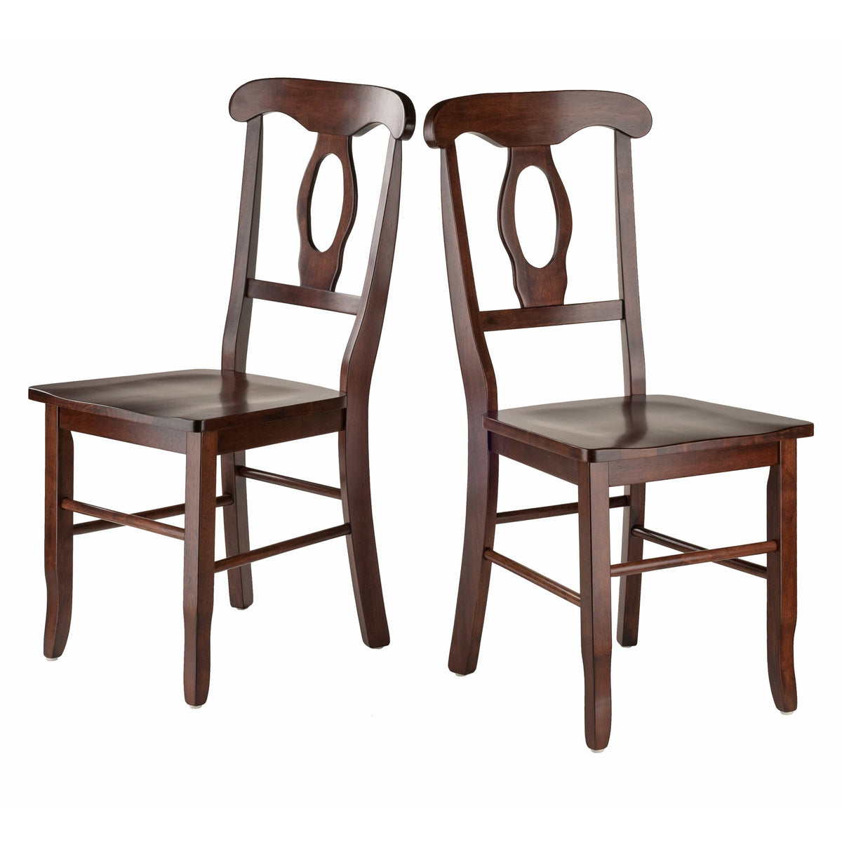 Winsome Renaissance 2-pc Dining Chair Set, Key hole back, Walnut