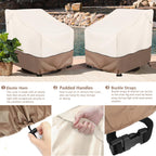Okcool Outdoor Swivel Chair Cover 2 Pack,Outdoor Furniture Patio Chair Covers Waterproof Clearance,(35'' W X 37'' D X 38.5'' H)