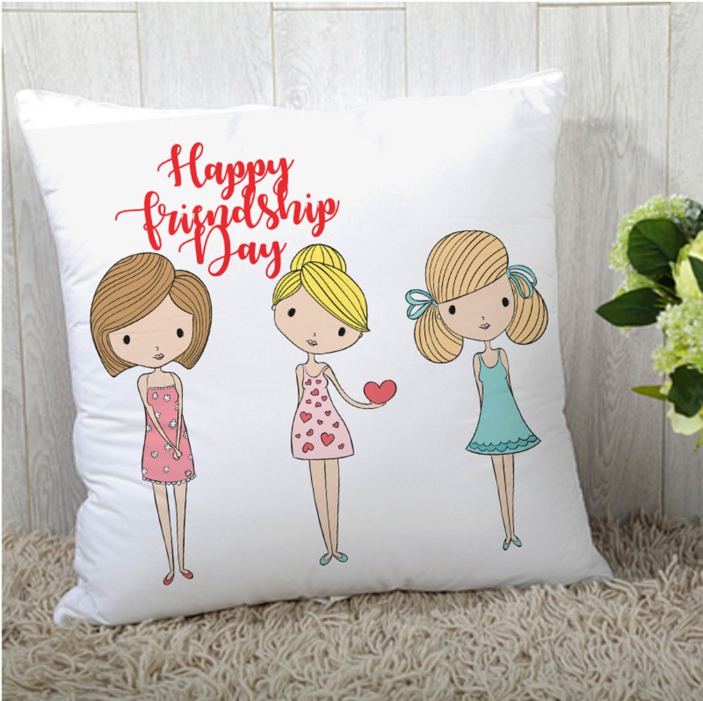 The Purple Tree Friendship Day Gift Cushion Cover (16X16)  1 Pc, Gift For Friends, Friendship Day Gifts