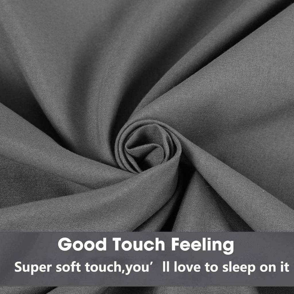 Premium Grey Pillowcases 6 Pack, King Size, Soft Brushed 1800 Thread Count Microfiber, Allergies Free, Wrinkle Resistant, Tailor