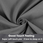 Premium Grey Pillowcases 6 Pack, King Size, Soft Brushed 1800 Thread Count Microfiber, Allergies Free, Wrinkle Resistant, Tailor