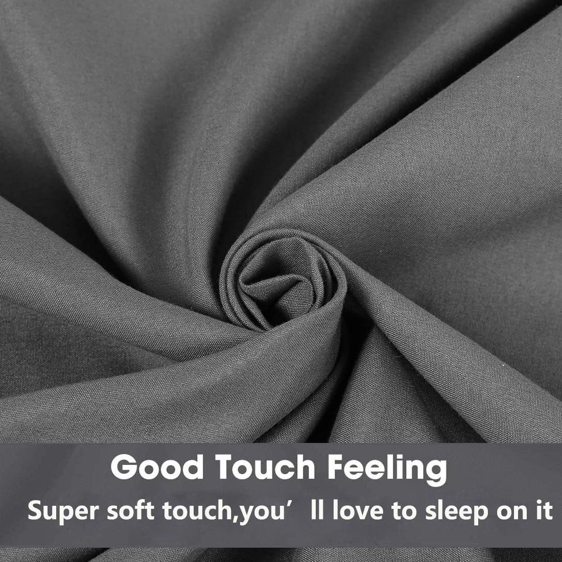 Premium Grey Pillowcases 6 Pack, King Size, Soft Brushed 1800 Thread Count Microfiber, Allergies Free, Wrinkle Resistant, Tailor