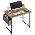 YSSOA Small Space Writing Desk with Headphone Hooks Modern Simple Design, Suitable for Study, Home Office and Childrens Room, 3