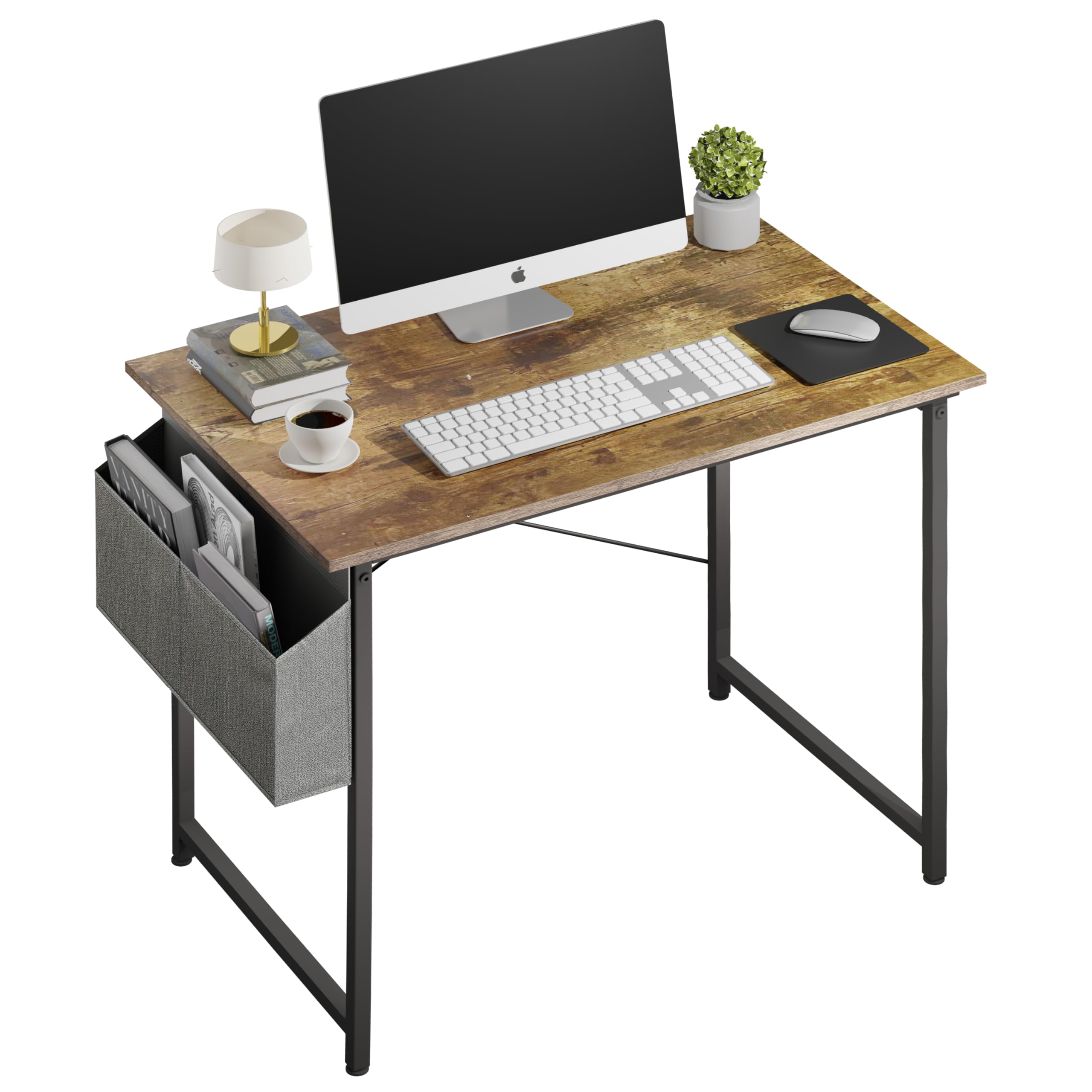 YSSOA Small Space Writing Desk with Headphone Hooks Modern Simple Design, Suitable for Study, Home Office and Childrens Room, 3