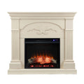 SEI Furniture Sicilian Touch Screen Electric Fireplace in Ivory