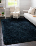 Rugs.com Infinity Collection Solid Shag Area Rug 6 x 9 Cobalt Shag Rug Perfect for Living Rooms, Large Dining Rooms, Open Floo