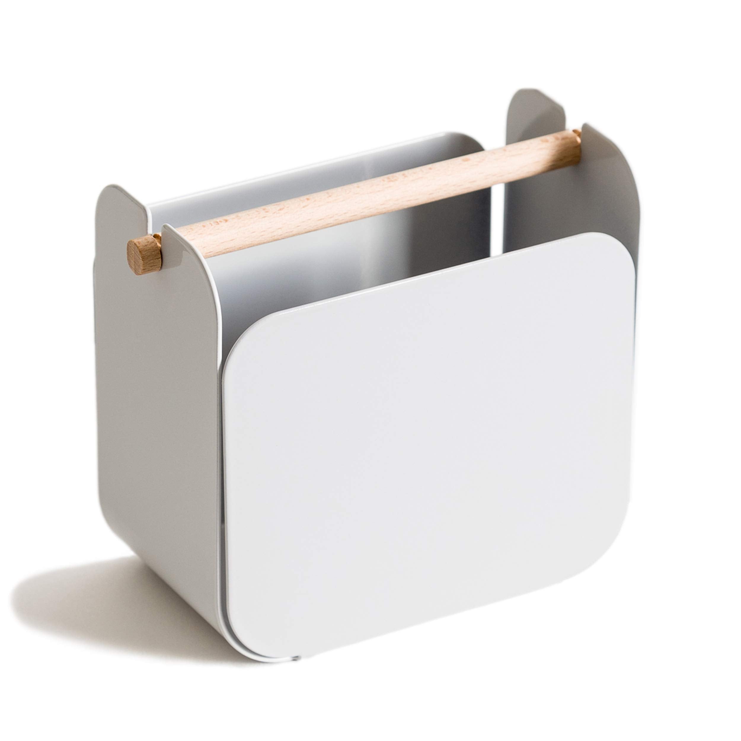 U Brands Metal Pencil Cup, Desktop Accessory, Arc Collection, Grey