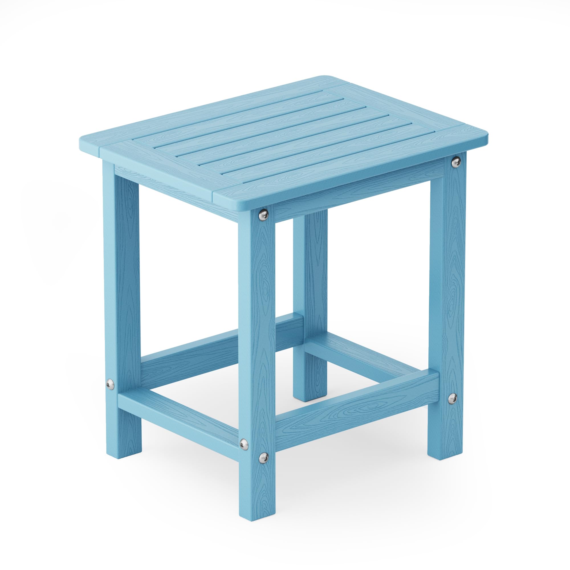Yefu Small Table Side Tables Outdoor Coffee Table For Patio Living Room Bedroom(Blue, Single Layer)