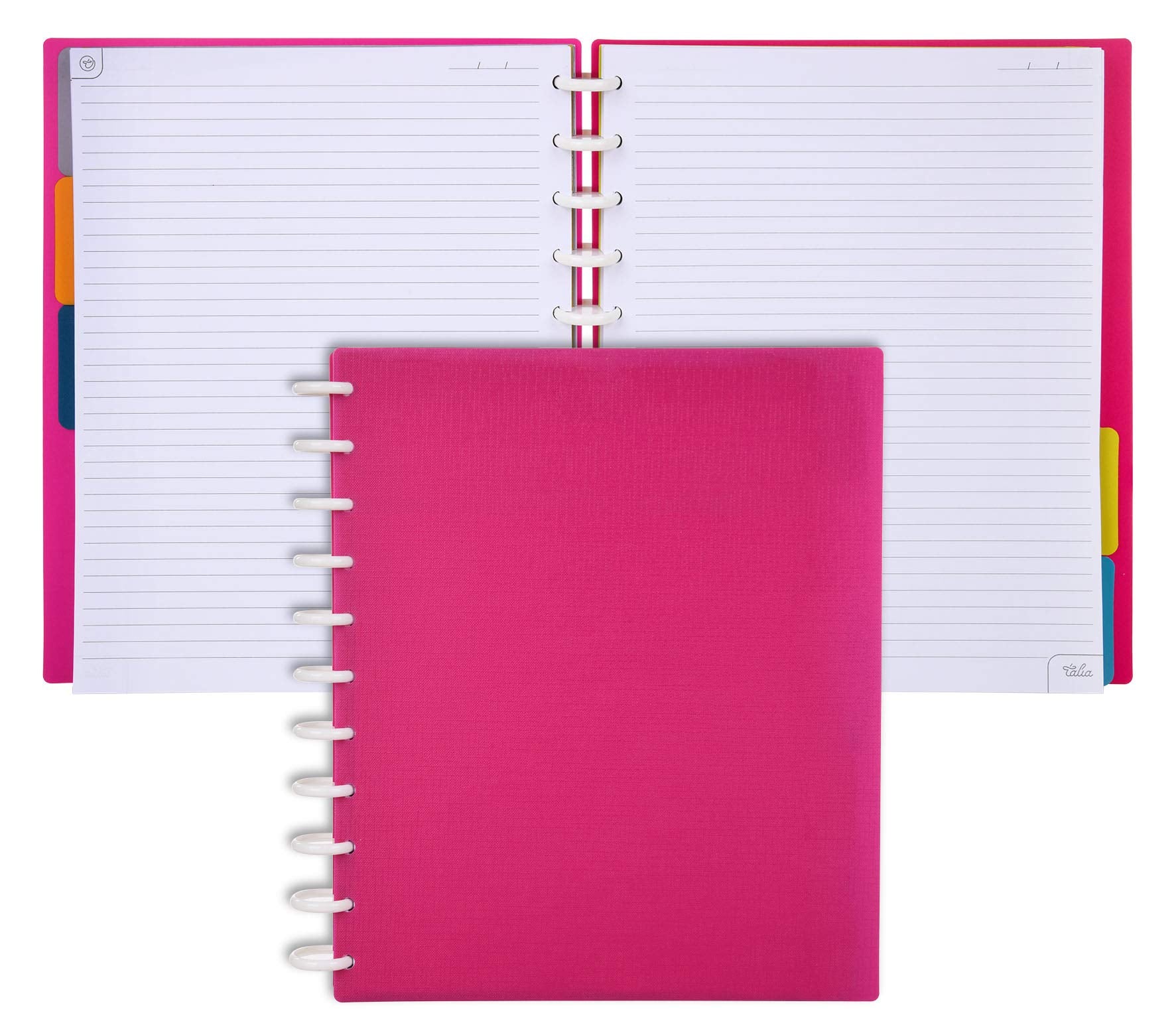 Talia Discbound Notebooks, Planner, Customizable, (90'S Pink, Letter (8.5In X 11In))