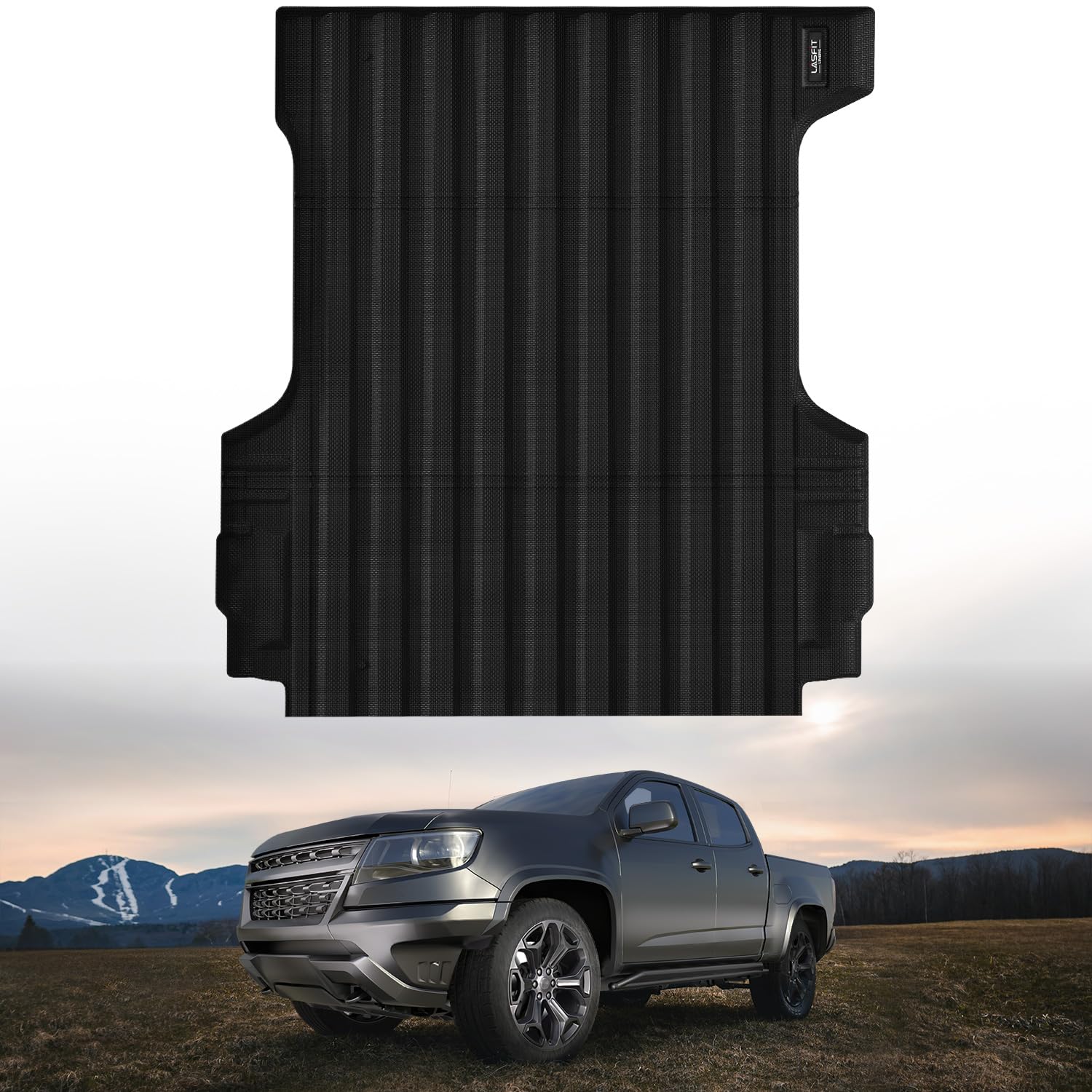 Lasfit Truck Bed Mat Fits For Chevrolet Chevy Colorado/Gmc Canyon 2015-2022 5Ft Accessories, Vehicle Bed Mat Custom Fit Flush Al