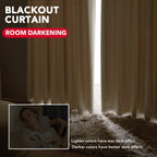 Deconovo Blackout Curtains – Room Darkening, Noise-Reducing, Thermal Insulated – Energy-Efficient Window Treatment For Bedroom, Living Room & Home Office – 2 Panels, Beige, 70W X 108L Inch