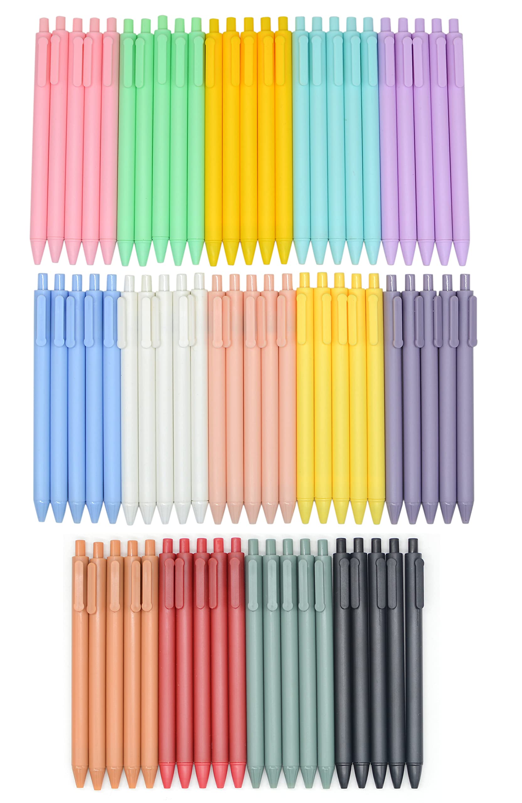 Yyaaloa 70Pcs Cute Pens Black Gel Ink Pens Retractable 0.5Mm Gel Pens Bullet Point Nice Gifts Fun Pens For Kids Girls Boys Women