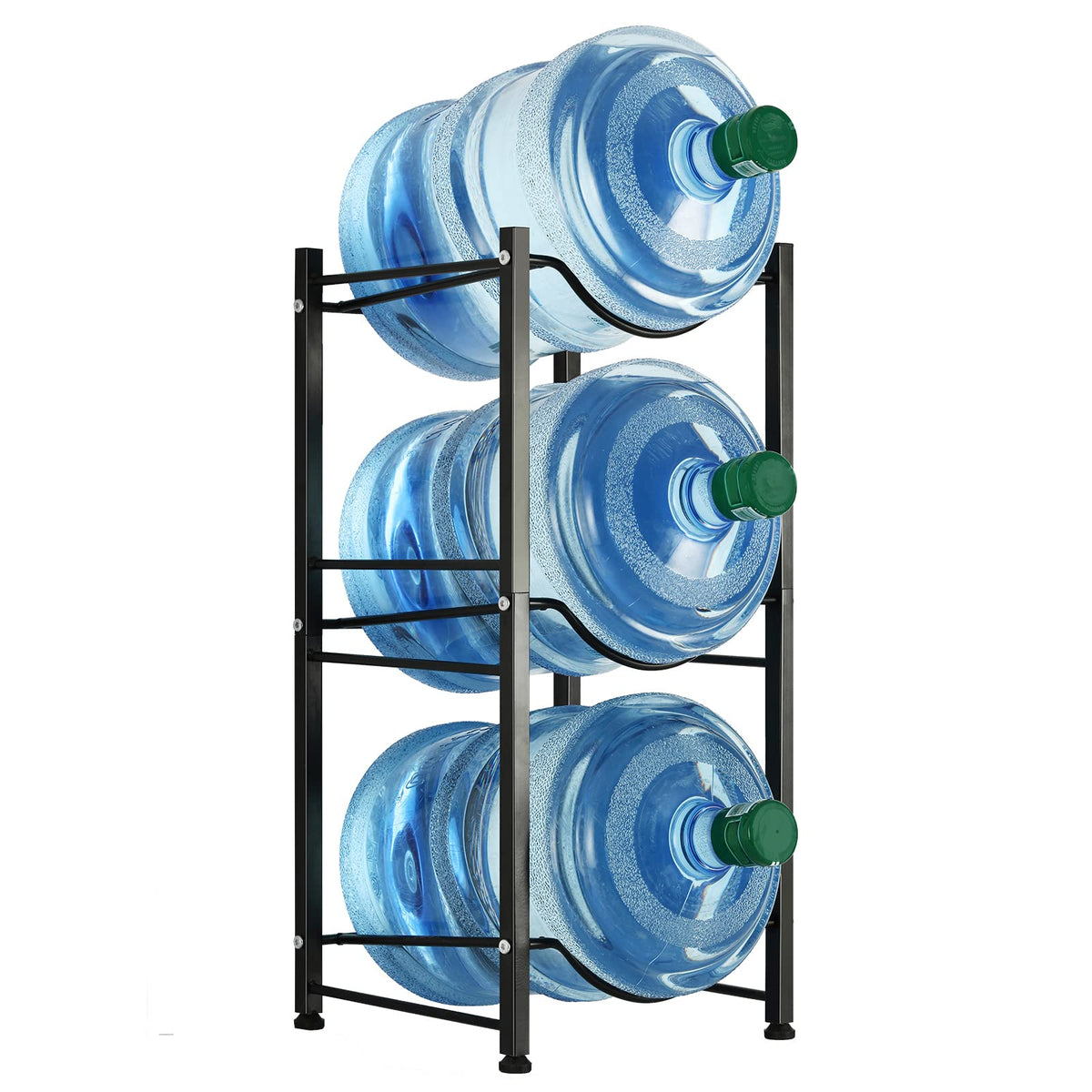 5-Tier Water Cooler Jug Rack, 5 Gallon Water Bottle Storage Rack Detachable Heavy Duty Water Bottle Rack 5 gallon water jug hold