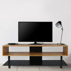 American Trails Creek Solid Wood Tv Stand, Natural Cherry, Black