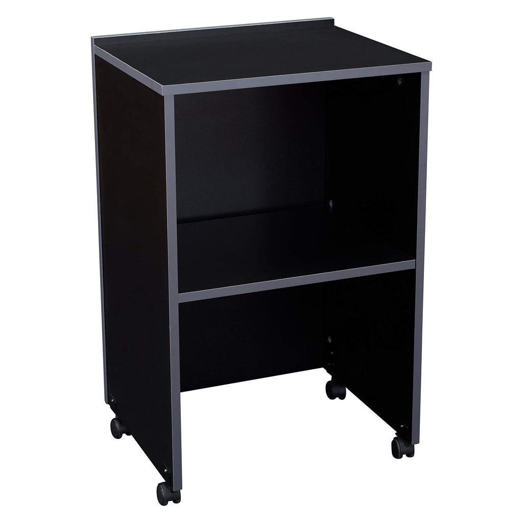 Oklahoma Sound 100 Series 33.75-Inch Portable Lectern Base, Black/Charcoal (112-Bk)