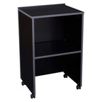 Oklahoma Sound 100 Series 33.75-Inch Portable Lectern Base, Black/Charcoal (112-Bk)