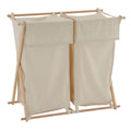 Household Essentials 6786-1 Collapsible Double X-Frame Laundry Hamper Sorter with Fold Over Lid , White